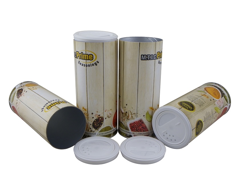 Chilli Powder Packaging Condiment Composite Paper Tube With Shaker Top