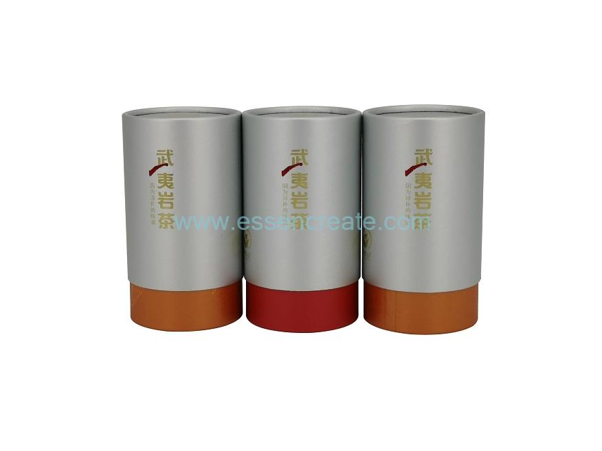Two Pieces Cylinder Telescoping Tea Paper Packaging Cans 