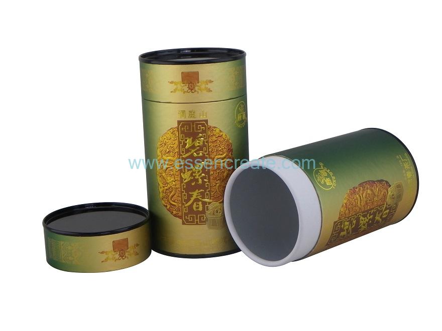 Spiral Tea Paper Cans with Metal Tin End