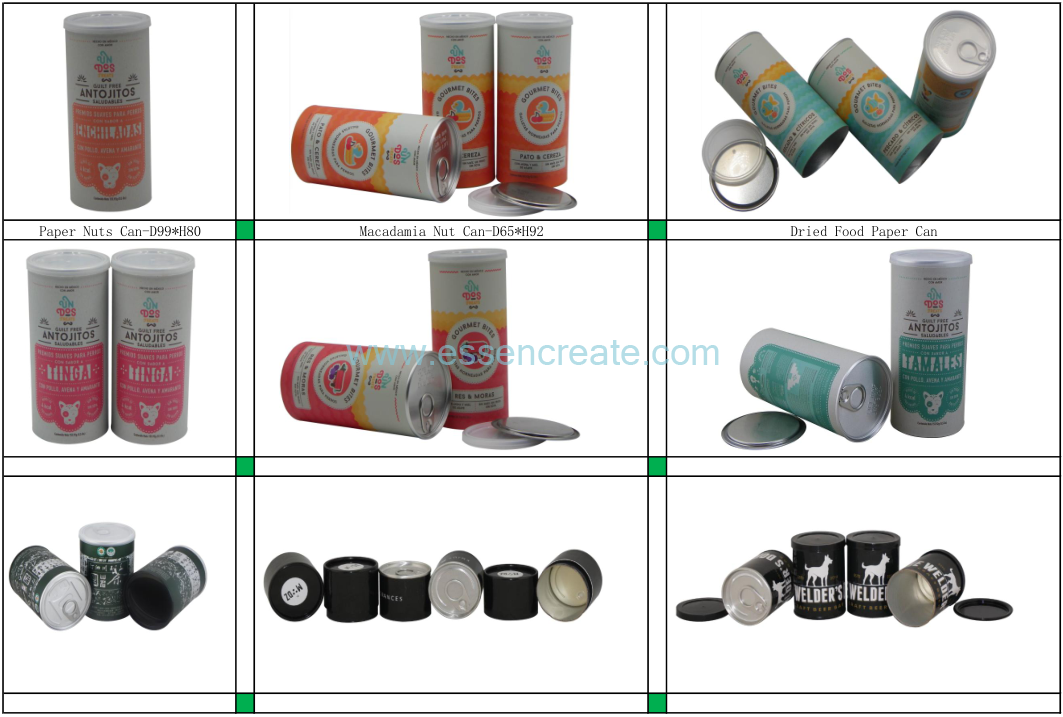 Round Cardboard Cans with Easy Open End