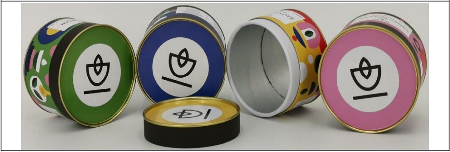 Paper and Metal Tin Composite Paper Cans with Rolled Edge