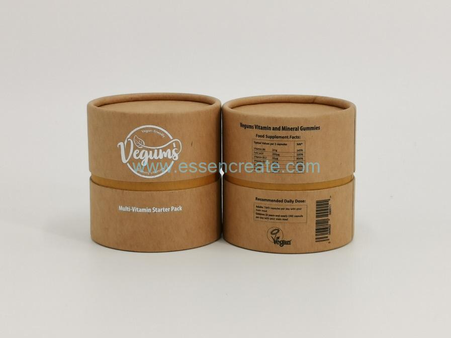 Kraft Tubes for Vitamin and Mineral Gummies Packaging