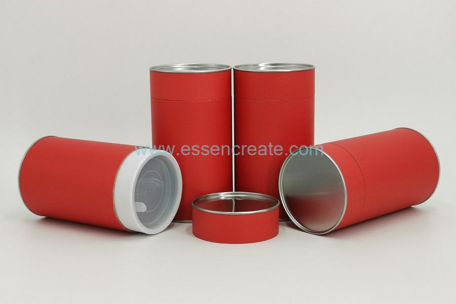 Chiristmas Gift Packaging Paper Canister with Double Lids