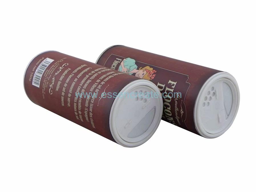 Table Salt Packaging Paper Tube with Shaker Top 