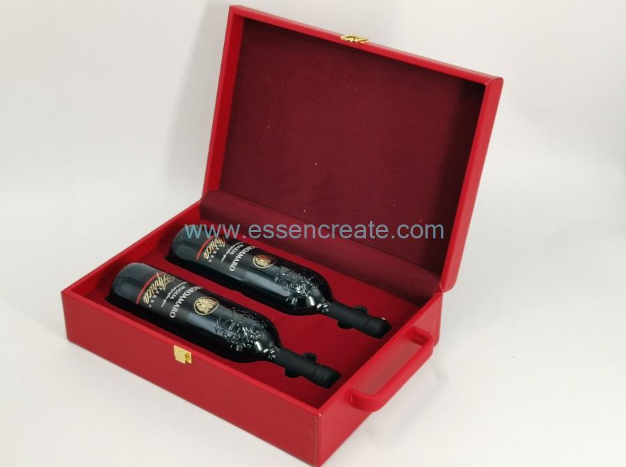 OEM PU Leather Wine Box Case