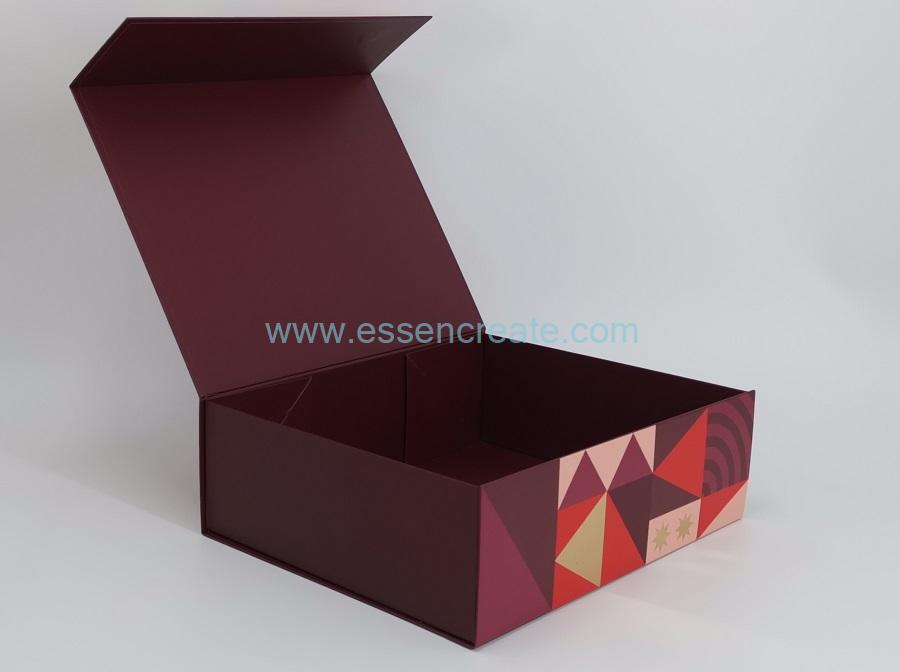 Magnetic Closure Foldable Christmas Gift Chocolate Packaging Box