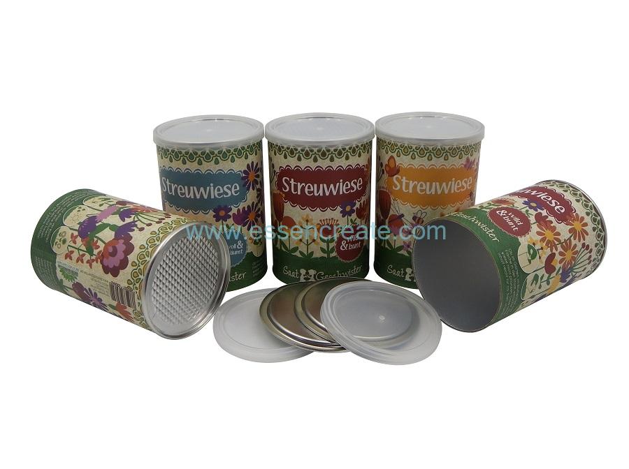 Easy Peel Off Paper Canister for Seed Packaging