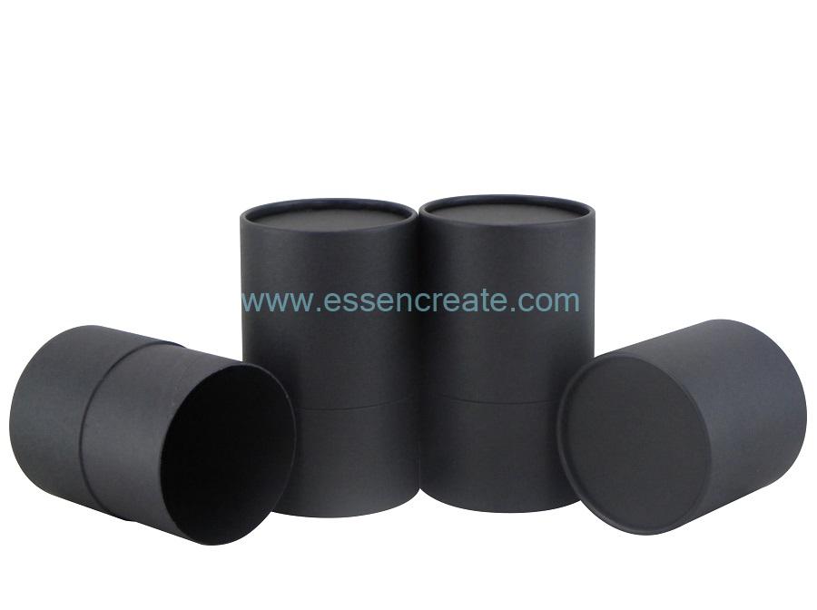 Gift Packaging Complete Black Rolled Edge Paper Tube 