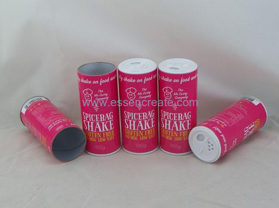 Custom Curry Powder Packaging Shaker Paper Cardboard Canister