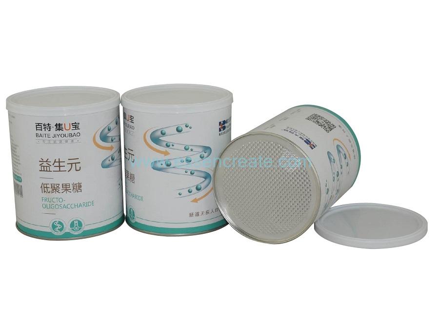 Fructo-oligosaccharide Packaging Canister Prebiotics Composite Paper Tube