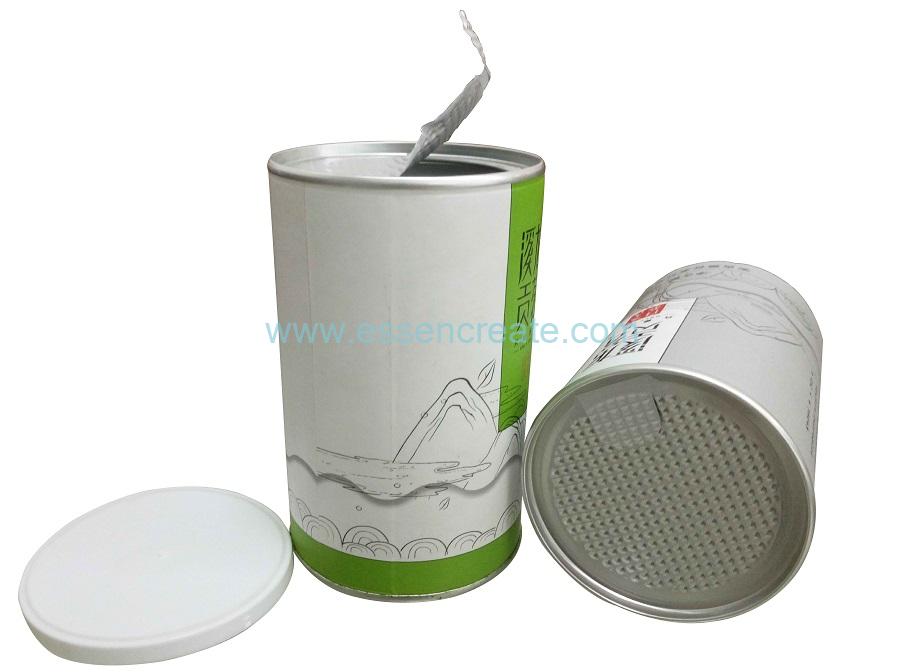 Custom Airtight Tea Tube Composite Packaging Paper Cans
