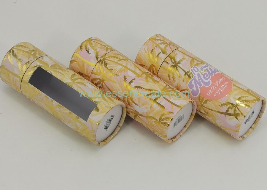 Σωλήνας από χαρτί συσκευασίας Rolled Edge Melt Packaging με παράθυρο Σωλήνας από χαρτί συσκευασίας Rolled Edge Melt Packaging με παράθυρο