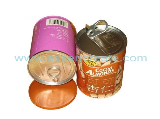 Paper Easy Open End Can for Almonds Packaging