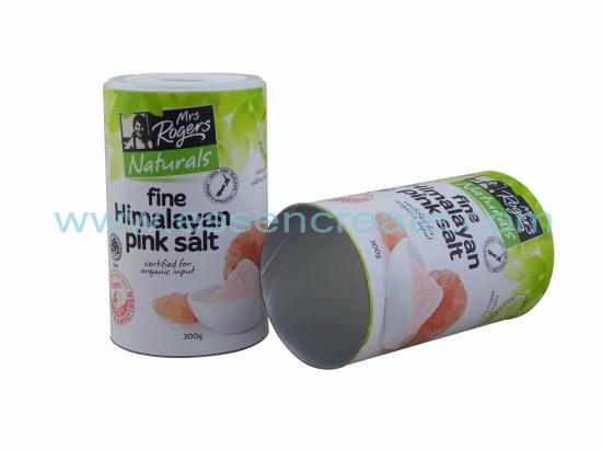 Himalayan Pink Salt Packaging Paper Canister