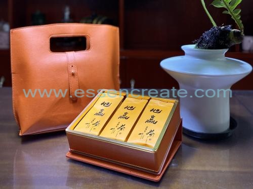 Έξι σακουλάκια Flat Tea Leather Handbag Κουτί δώρου